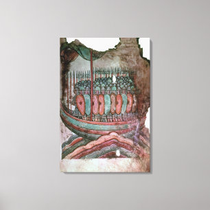 Normannische Soldaten überqueren den englischen Ka Leinwanddruck