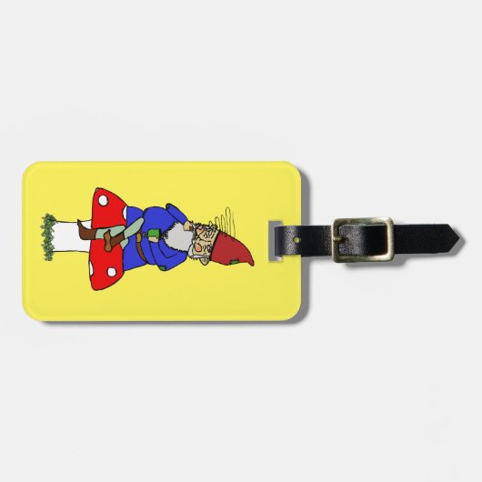 Normannischer Gnome-Gepäckanhänger mit lederner Gepäckanhänger (Vorderseite horizontal)