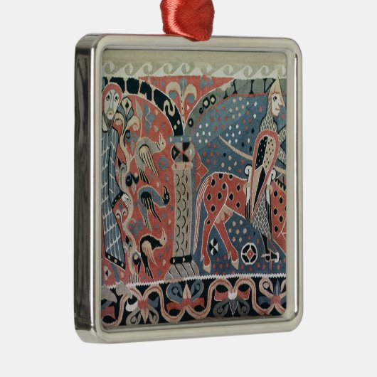 Normannischer Kavalier auf einem Piebaldpferd Silbernes Ornament (Rechts)