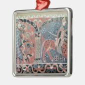 Normannischer Kavalier auf einem Piebaldpferd Silbernes Ornament (Links)