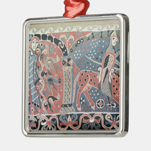 Normannischer Kavalier auf einem Piebaldpferd Silbernes Ornament (Links)