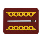 Normannisches Mittelalter - Schwert und dekorative Magnet (Horizontal)