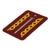 Normannisches Mittelalter - Schwert und dekorative Magnet (Linke Seite)