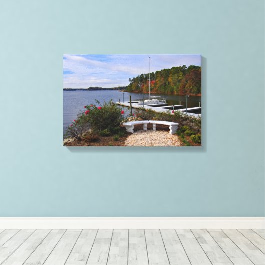 Normannsee im Herbst Leinwanddruck (Insitu (Holzboden))