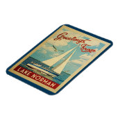 Normansee Sailboat Vintage Travel North Carolina Magnet (Linke Seite)