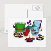 Norooz-Cartoon Postkarte (Vorne/Hinten)