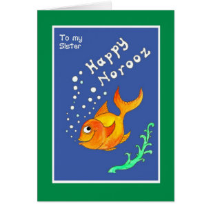Norooz Goldfish, für Sister Grußkarte