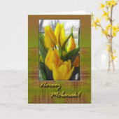 Norooz Mobarak, Spring Tulips Karte (Gelbe Blume)