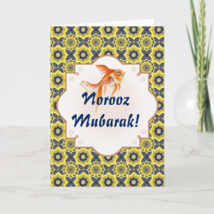 Norooz Mubarak Khatam fish Feiertagskarte