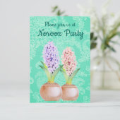 Norooz Party Hyacinth Smaragdgrün Einladung (Stehend Vorderseite)