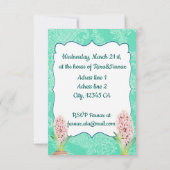 Norooz Party Hyacinth Smaragdgrün Einladung (Rückseite)