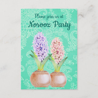 Norooz Party Hyacinth Smaragdgrün Einladung