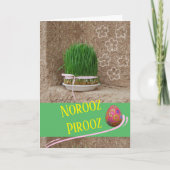 Norooz Pirooz Neujahr Persian Sabzeh Karte (Vorderseite)