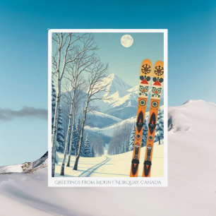 Norquay Alberta Kanada Skiurlaub Postkarte