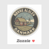Nørre Alslev, Dänemark Danmark Aufkleber (Blatt)