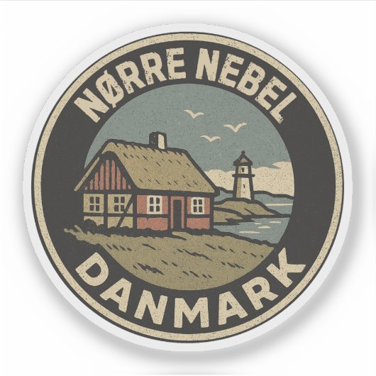Nørre Nebel, Dänemark Danmark Aufkleber (Vorderseite)