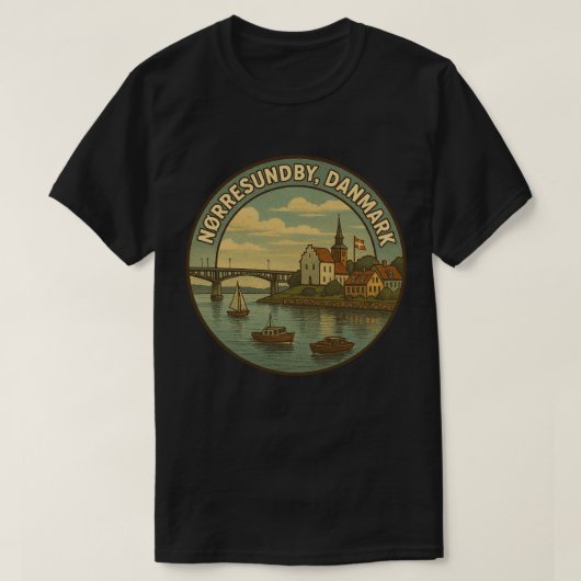 Nørresundby Denmark Bridge T-Shirt (Design vorne)