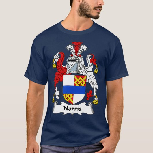Norris Coat of Arms Familienwappen T-Shirt (Vorderseite)