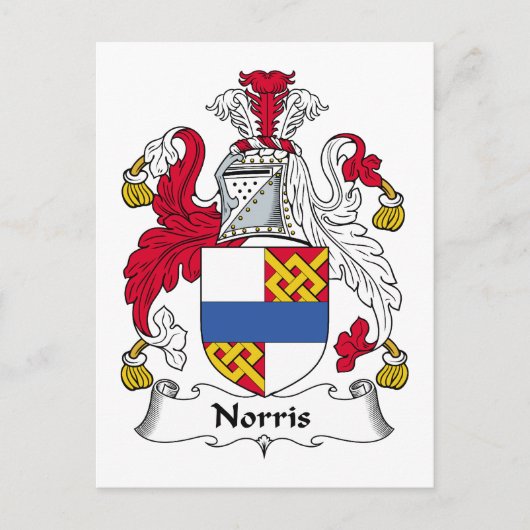 Norris Familienwappen Postkarte (Vorderseite)