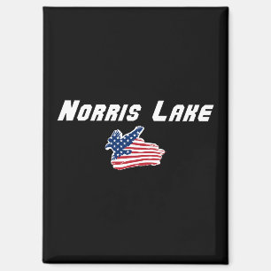 Norris Lake Tennessee American Eagle Flag Kunstwer Magnet