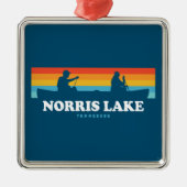 Norris Lake Tennessee Canoe Ornament Aus Metall (Vorne)