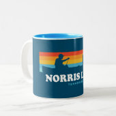Norris Lake Tennessee Canoe Zweifarbige Tasse (Vorderseite Links)