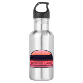 Norris Lake Tennessee Red Sunrise Edelstahlflasche (Vorderseite)