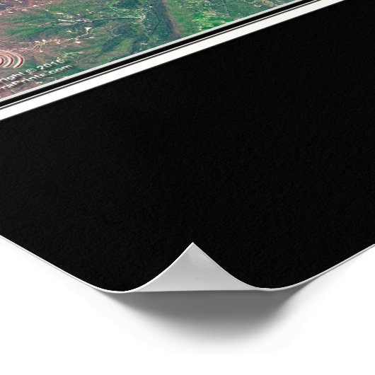 Norris Lake Tennessee Satelliten-Poster Karte Poster (Ecke)