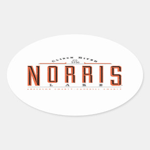 Norris-See Ovaler Aufkleber