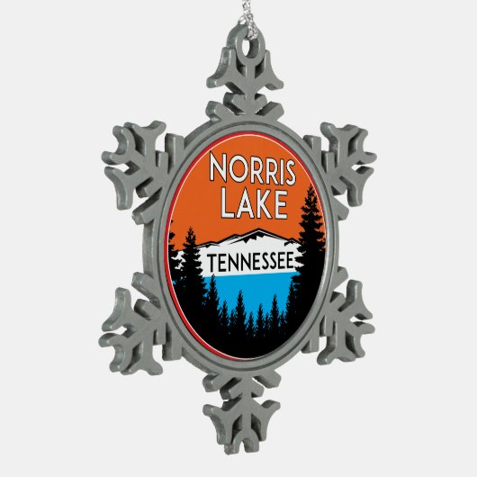 Norris-Tennessee Schneeflocken Zinn-Ornament (Links)