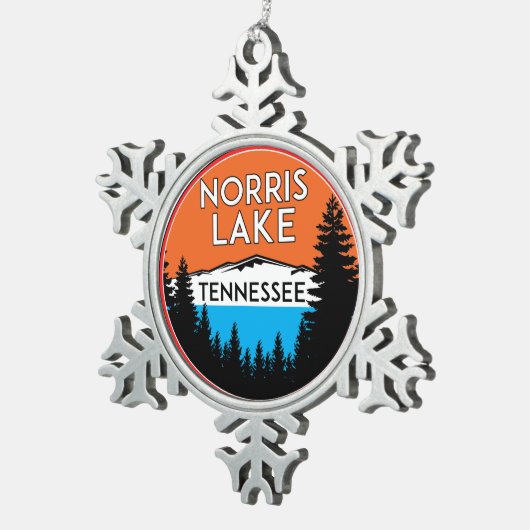 Norris-Tennessee Schneeflocken Zinn-Ornament (Rechts)