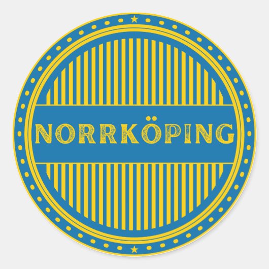 Norrköping City Pride Emblem – Swedish Identity Runder Aufkleber (Vorderseite)