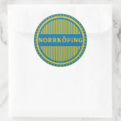 Norrköping City Pride Emblem – Swedish Identity Runder Aufkleber (Tasche)