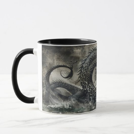 Norse Dragon Viking Samhain Halloween Tasse (Links)