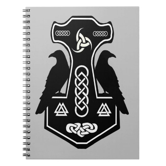 Norse God Thammer Notebook Notizblock (Vorderseite)