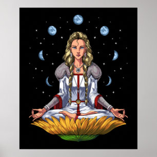 Norse Goddess Freyja Poster