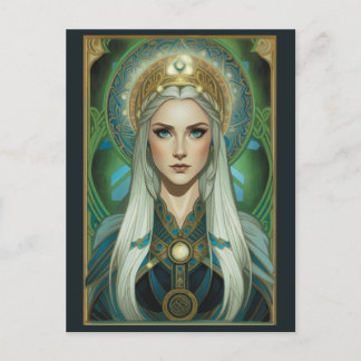 Norse Goddess Sigyn Art Postcard Malversion Postkarte