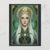 Norse Goddess Sigyn Art Postcard Malversion Postkarte (Vorderseite)