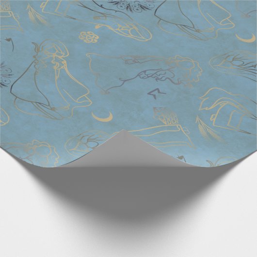 Norse Goddesses Quartet Solstice Wrapping Paper Geschenkpapier (Ecke)