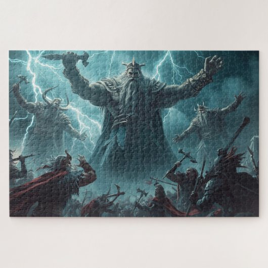 Norse Mythology Battle Scene Jigsaw Puzzle (Horizontal)