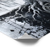 Norse Mythology Yggdrasil Traditionelle Schwarze K Poster (Ecke)