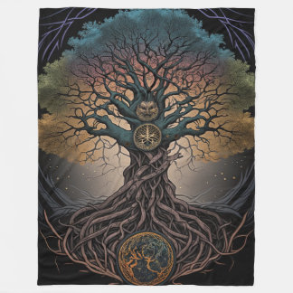 Norse Mythology Yggdrasill Tree Blanket Fleecedecke