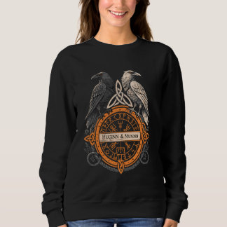 Norse Raven Huginn und Muninn Celtic Vegvisir Viki Sweatshirt
