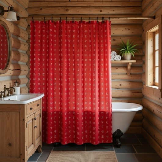 Norse Runes Shower Vorhang