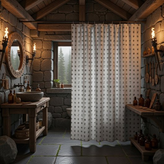Norse Runes Shower Vorhang