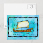 Norse Sailing Ship Postcard Postkarte (Vorne/Hinten)