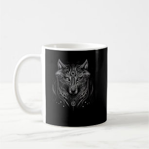 Norse Style Viking Wolf Tattoo Wildlife Animal (V. Kaffeetasse