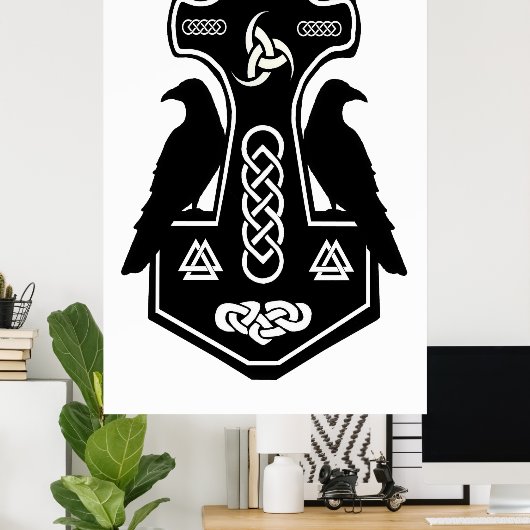 Norse Thors Hammer Poster (Heimbüro)