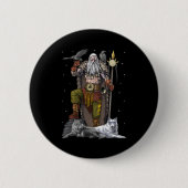 Norse Viking God Odin Button (Vorderseite)