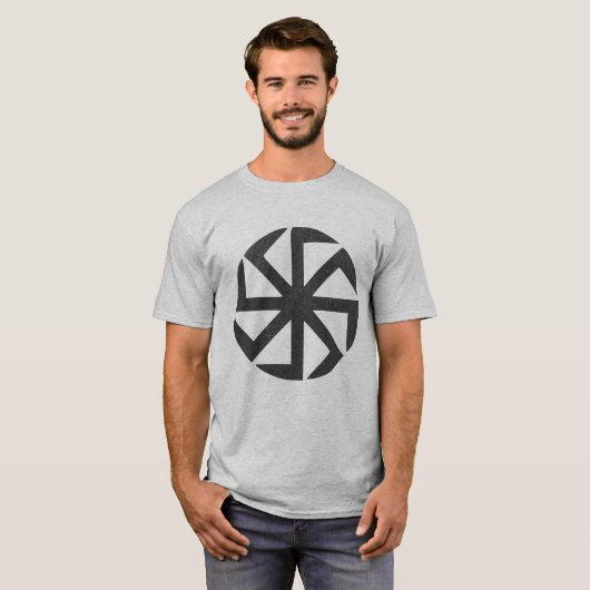 Norse Viking Pagan Wicca Esoteric Sun Wheel T-Shirt (Vorne ganz)